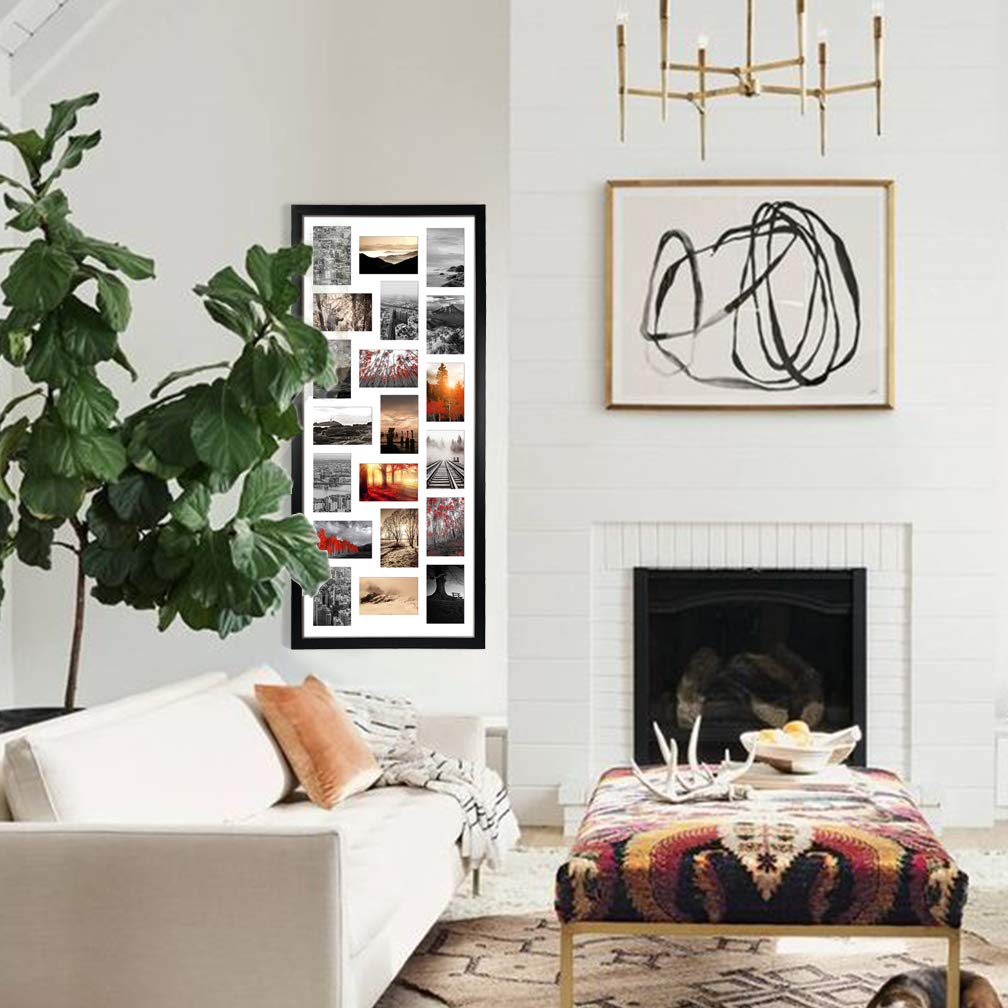 QUTREY multi-photo wall display blends with decor and highlights memories.