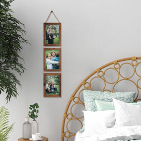 QUTREY rustic walnut frame close-up showing wood grain and frame quality
