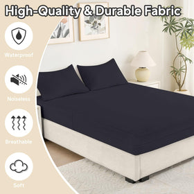 Soft, breathable fabric of QUWOU protector for quiet, cool sleep