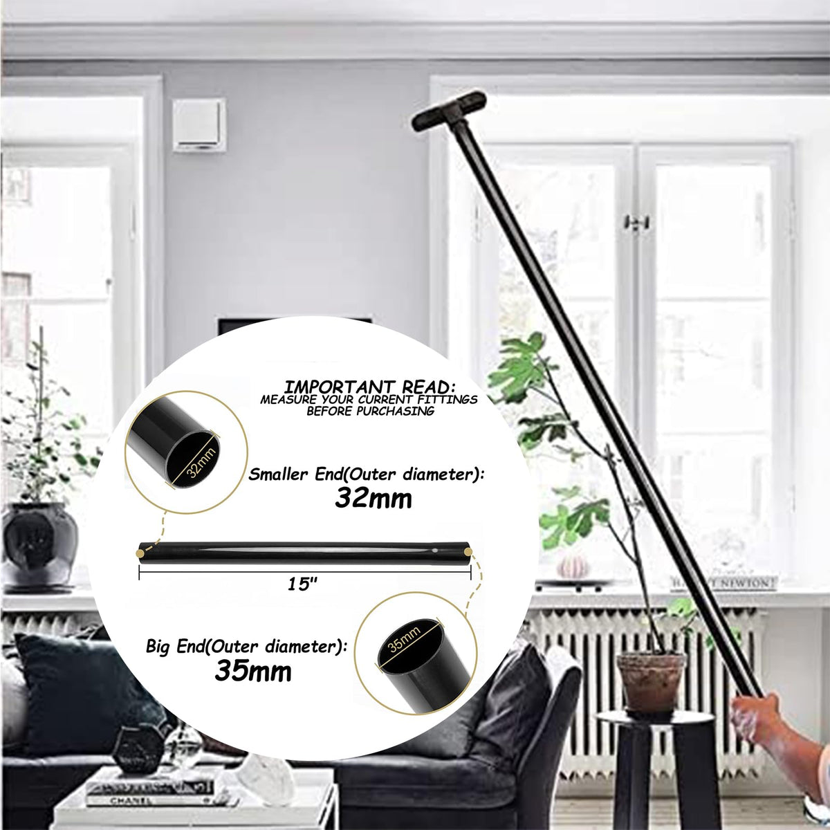 QWFHOME standard crevice tool targets narrow spaces effectively