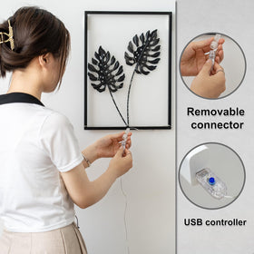 QXSXKJ gingko leaf decor adds nature-inspired elegance.