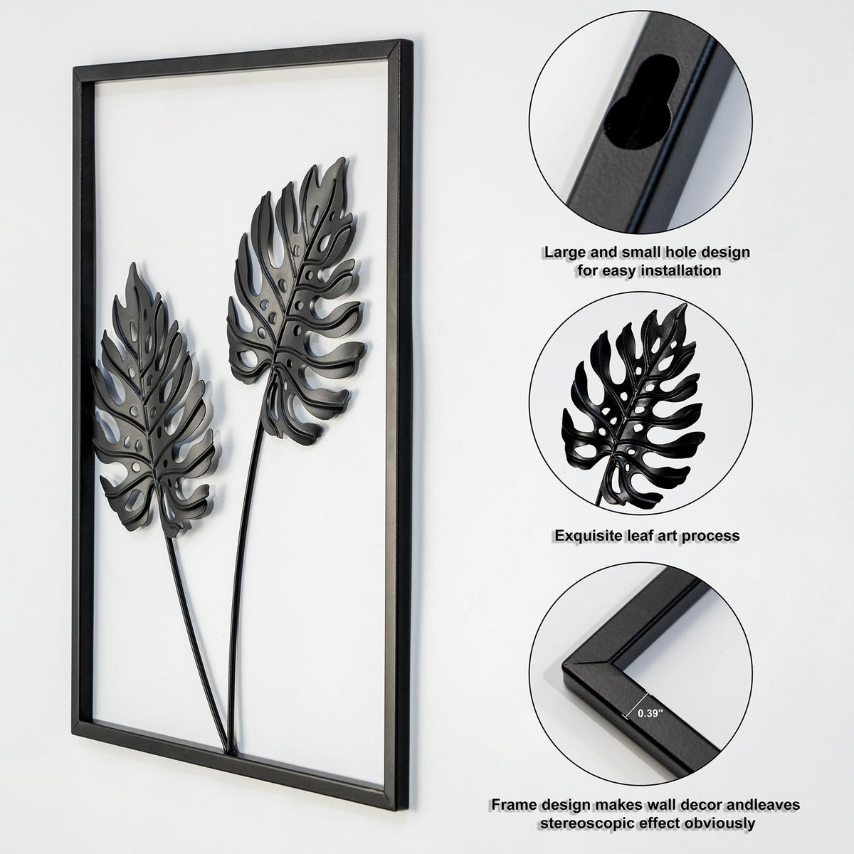 QXSXKJ minimalist black frame wall art for modern spaces.