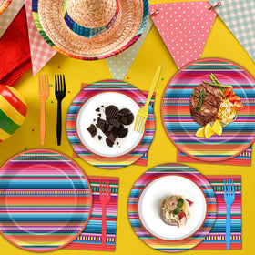 Qyeahkj fiesta napkins provide sturdy absorbency for messy Mexican-inspired meals.