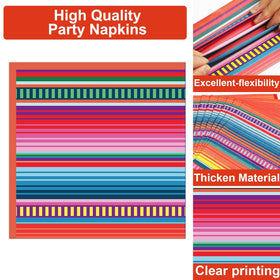 Qyeahkj striped fiesta design close-up enhances table decor vibes for celebrations.