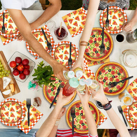 Qyeahkj kids baby shower pizza party essentials on display
