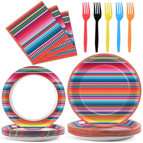 Qyeahkj Mexican fiesta 9-inch plate adds bold color for festive meals and quick cleanup.