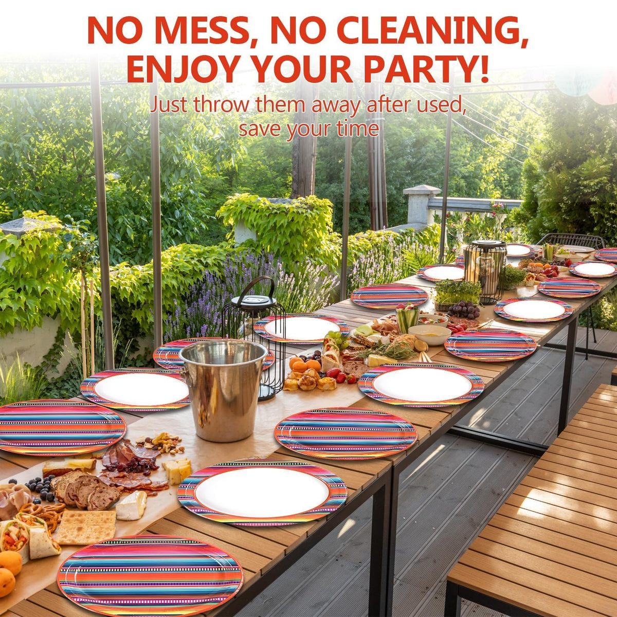 Qyeahkj Mexico-theme party tableware for versatile celebrations.
