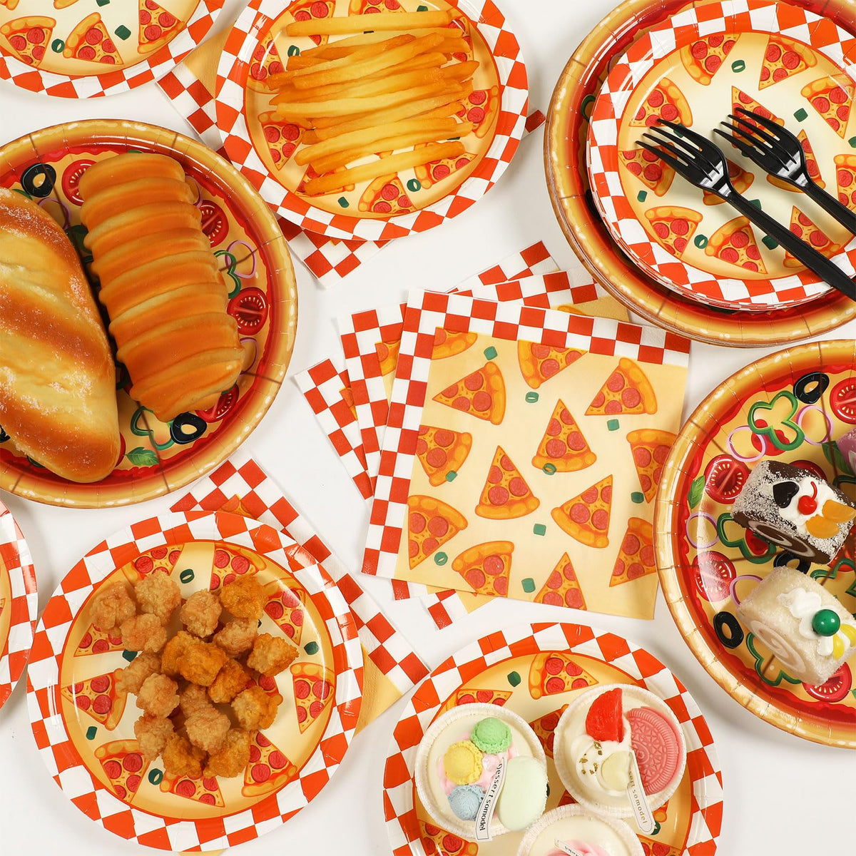 Qyeahkj birthday party decor enhances festive pizza theme