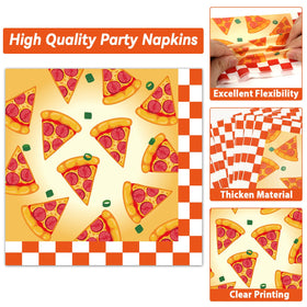 Qyeahkj pizza party tableware set displayed on table