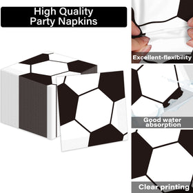 Qyeahkj soccer napkins 6-5in for quick cleanup and absorbent use
