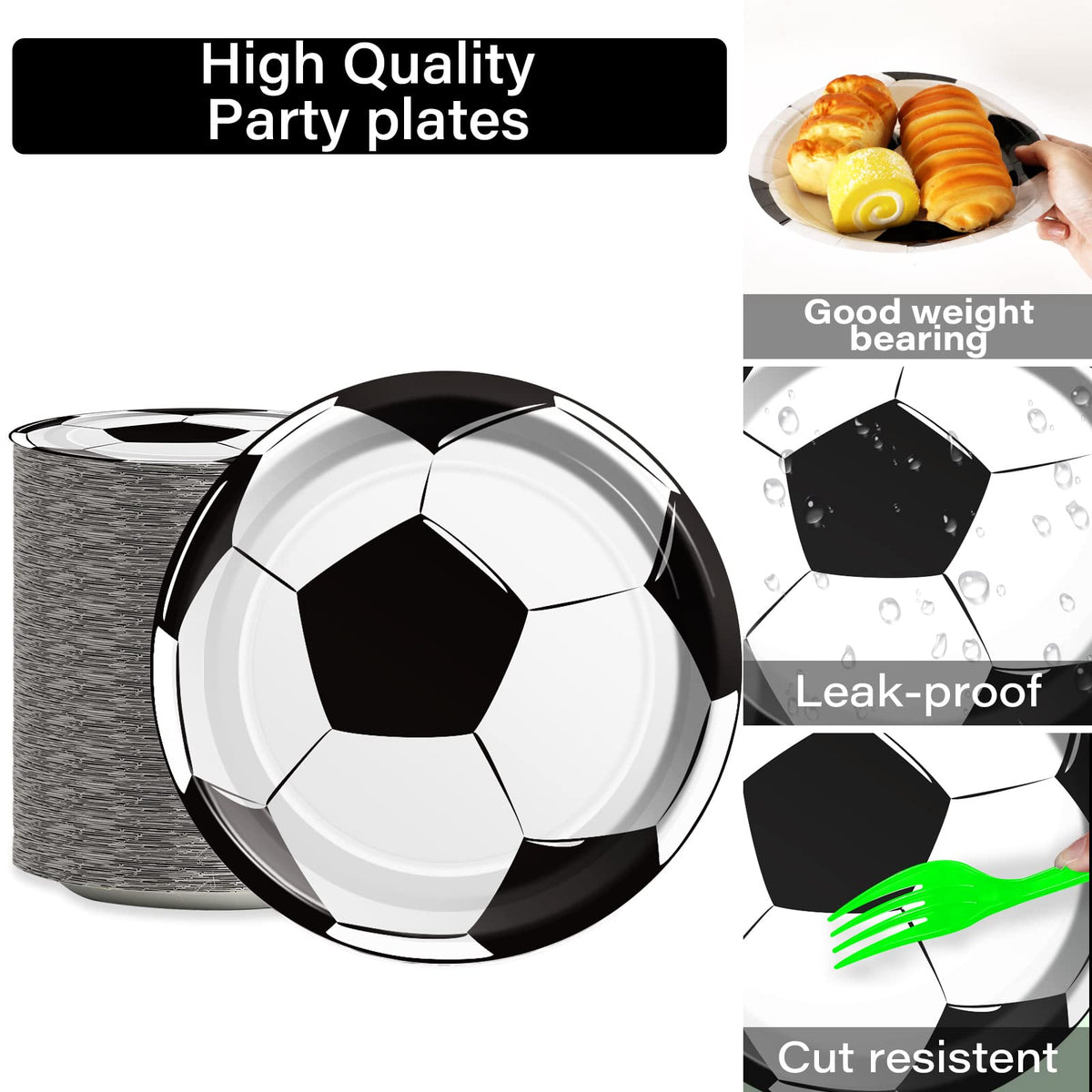 Qyeahkj soccer party decor collection complements banners and tableware