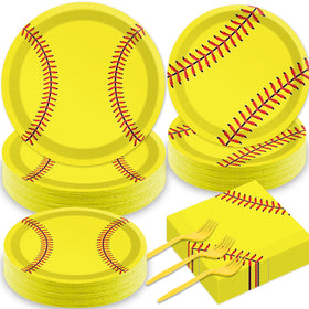 Qyeahkj softball plates 9in for quick buffet setup.