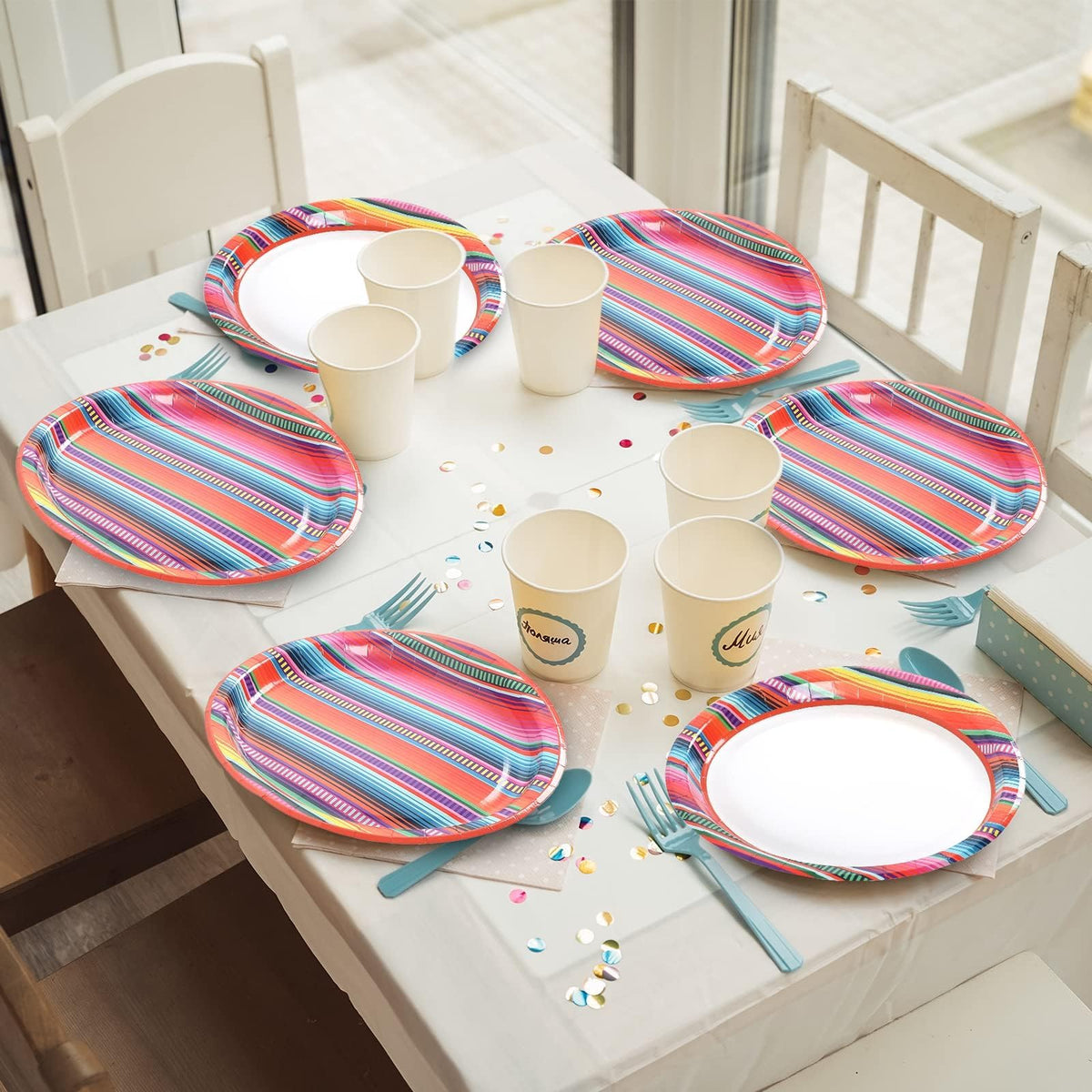 Qyeahkj Taco Tuesday plates suited for outdoor dining setups.