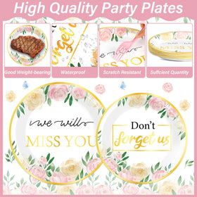 Qyeahkj We Will Miss You 33cm napkins for coordinated table settings