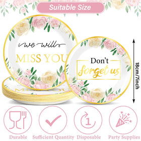 Qyeahkj We Will Miss You outdoor party-ready disposable tableware