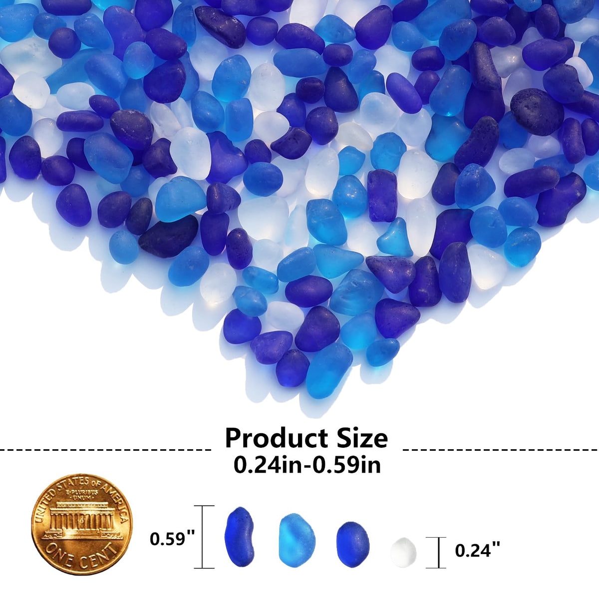 QYGL Sea Glass Stones frosted gems enhance home decor with durable, non-toxic glass.