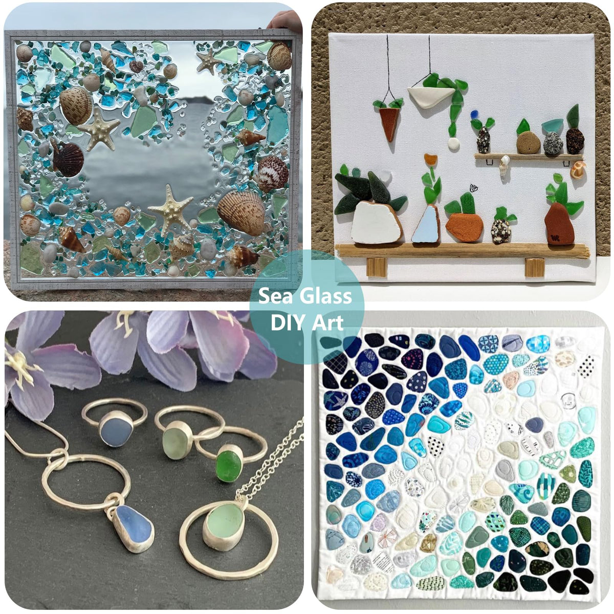 QYGL Sea Glass Stones shine when wet, adding a radiant touch to displays.