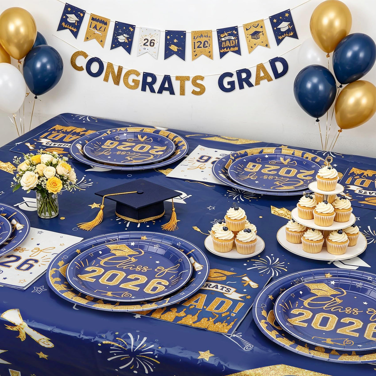 Qyntelix graduation set overview shot shows full party-in-a-box convenience