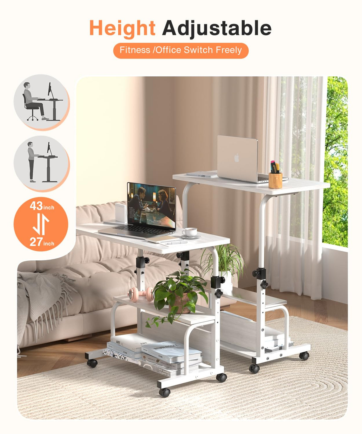 QZMDSM desk with assembly instructions and tool kit included