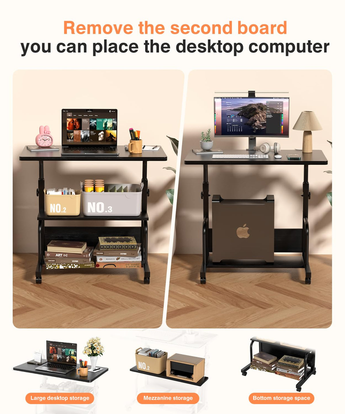 QZMDSM small apartment setup demonstrates space-saving office solution.