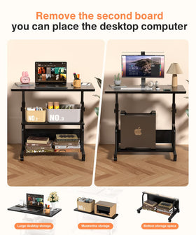 QZMDSM small apartment setup demonstrates space-saving office solution.