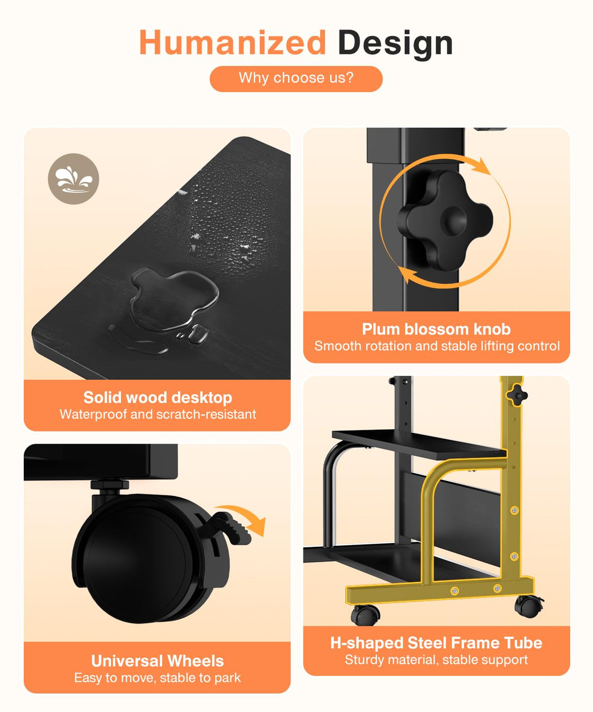 QZMDSM top waterproof surface easy to wipe clean after spills.