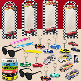 QZYCMHOO Race Car Keychains shown as fun keepsakes and bag fillers