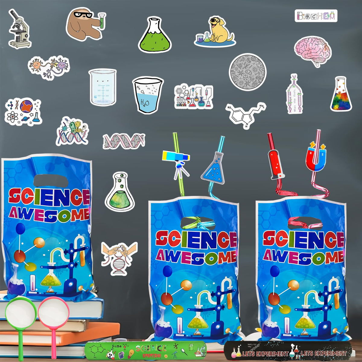 QZYCMHOO science party decorations create a cohesive theme.