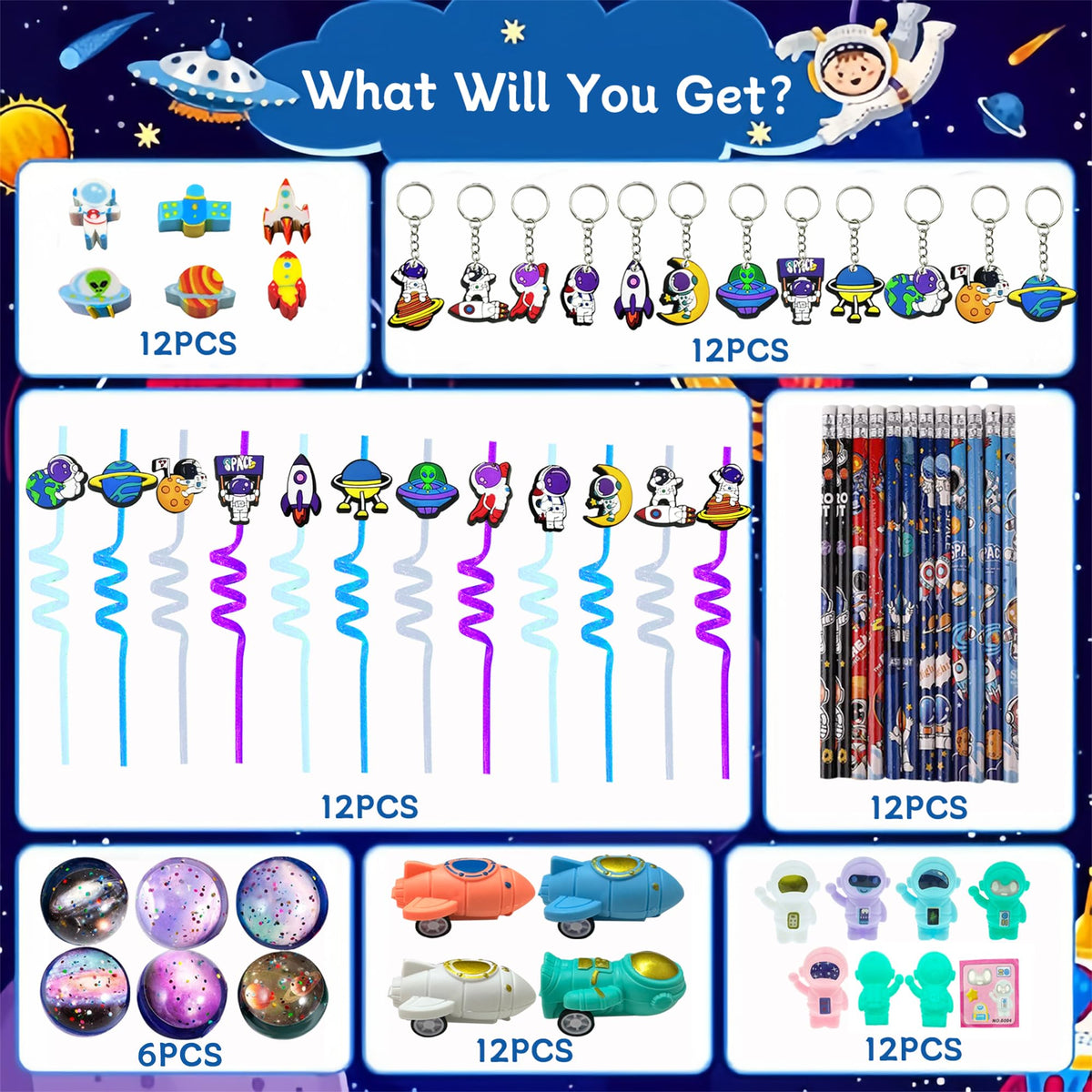 QZYCMHOO space cars as playful favors