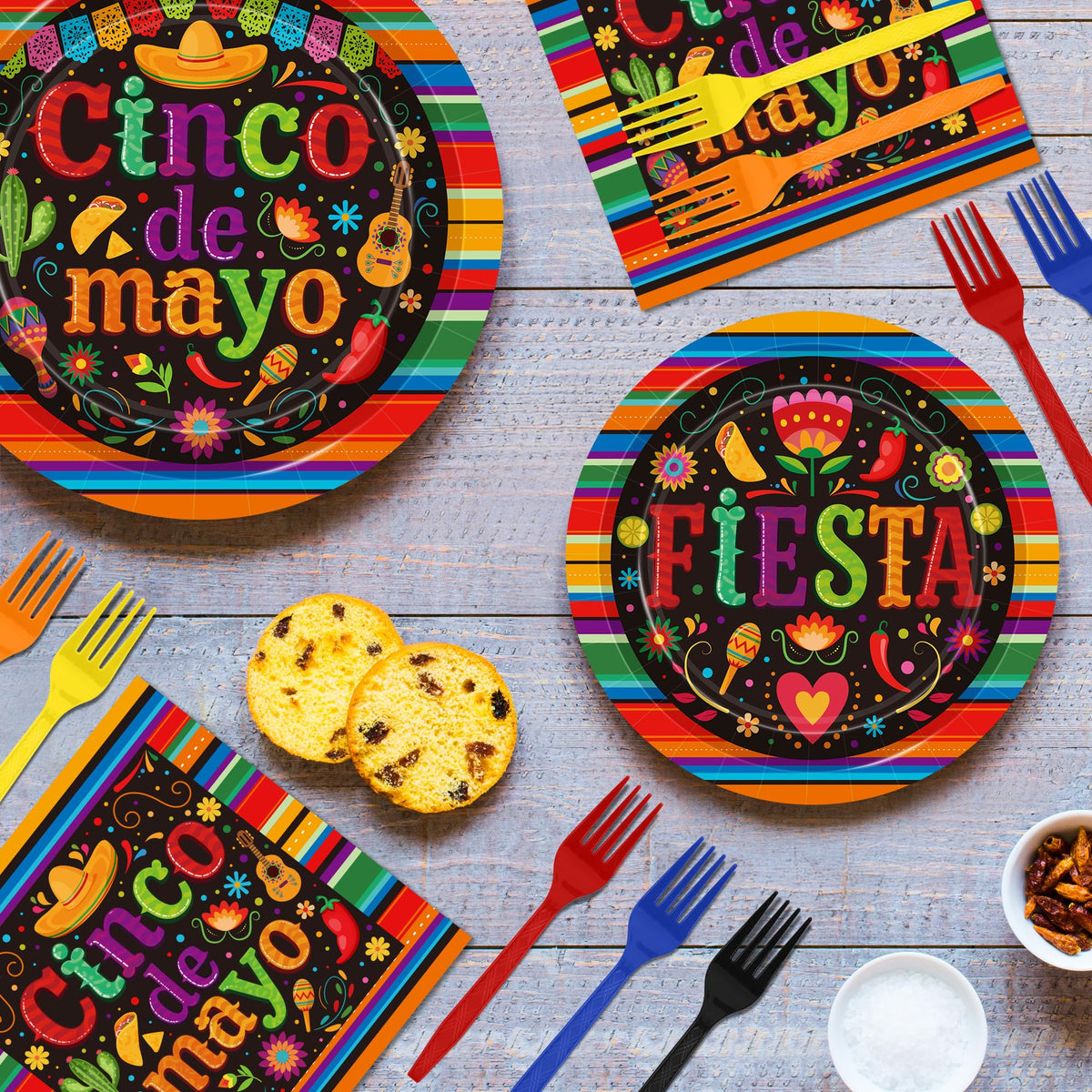 QZYL Cinco De Mayo forks 6-3inch deliver sturdy, reliable service for guests