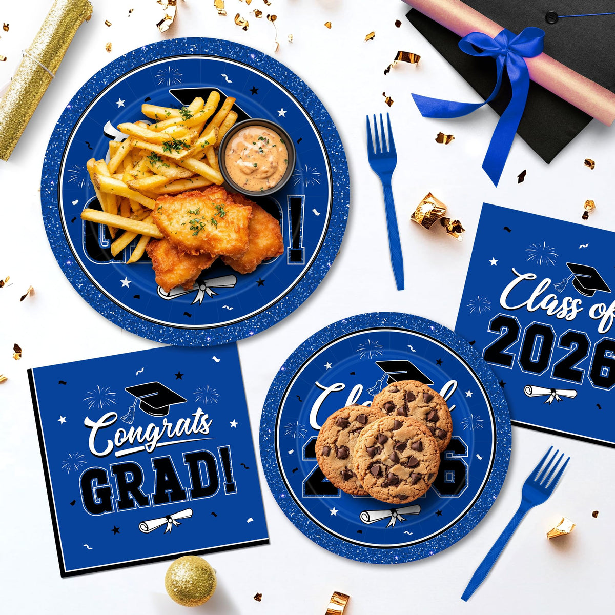 QZYL blue graduation table setup for cohesive decor