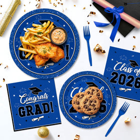 QZYL blue graduation table setup for cohesive decor