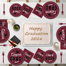 QZYL graduation theme confetti and scrolls, festive accents for photo-worthy table decor.
