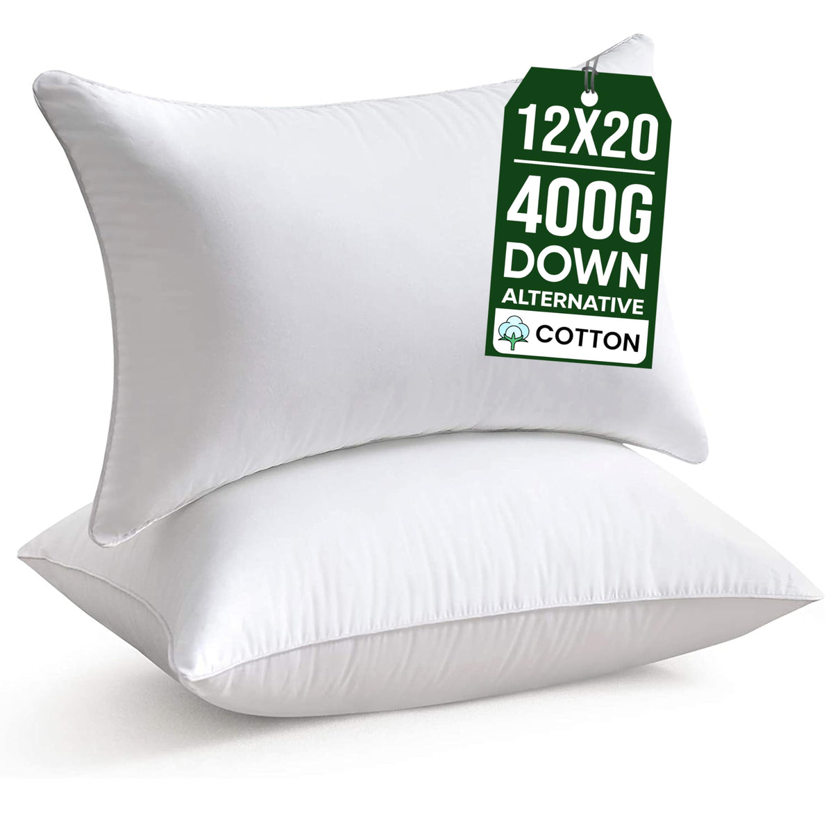 Raajsee 12x20 pillow insert with soft fluffy texture enhances sofa comfort.