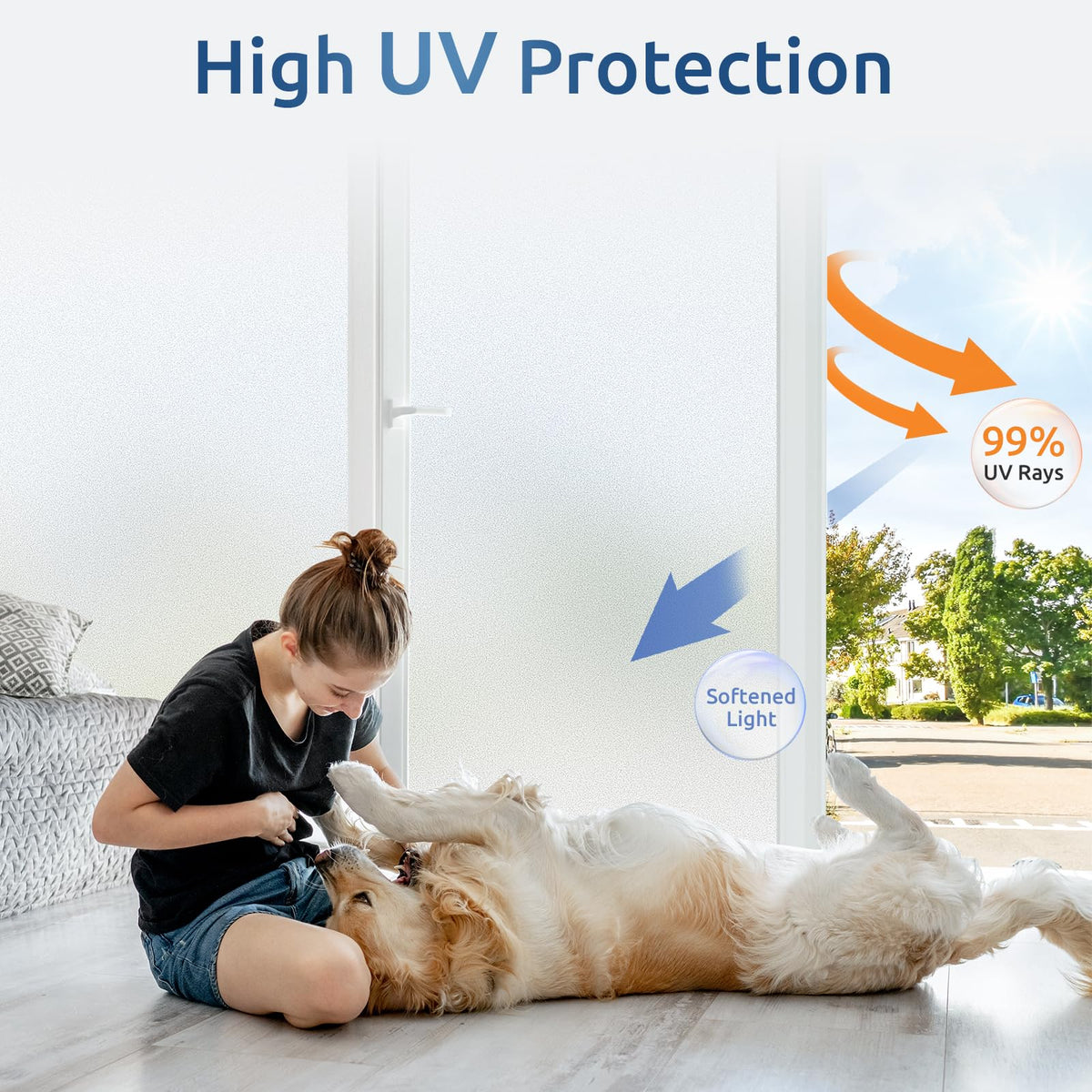 Rabbitgoo adhesive-free window cling removes cleanly for renters.