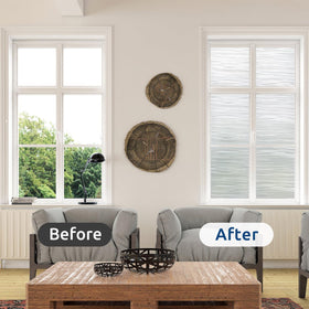 Rabbitgoo bedroom and dining room film creates calm semi-private spaces.