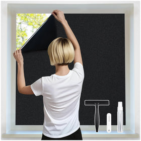 Rabbitgoo blackout window film delivering 100% darkness for daytime naps and late-night viewing