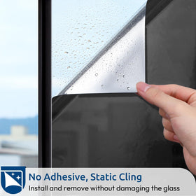 Rabbitgoo day-night privacy film mirrors during day and lets light in.