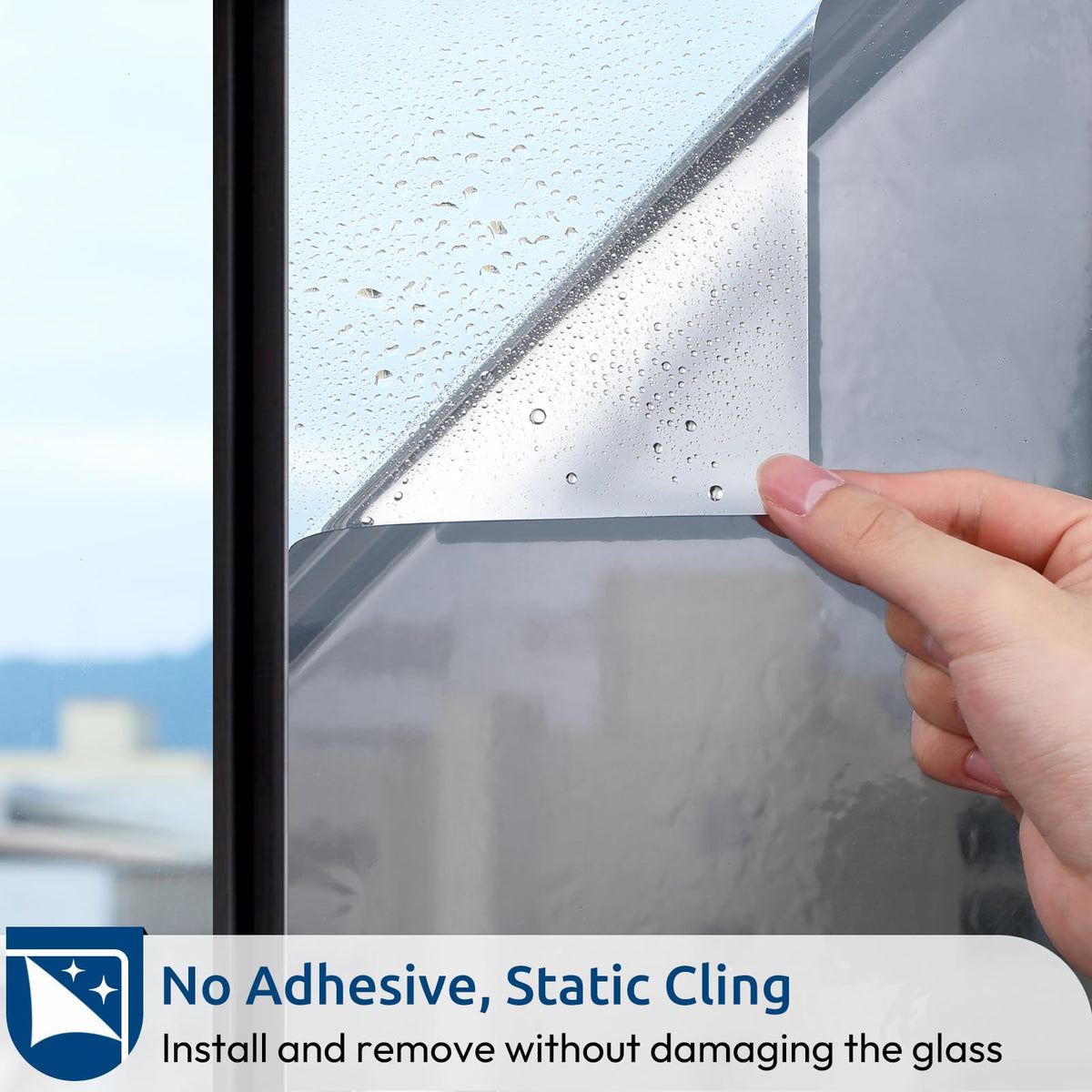 Rabbitgoo daytime privacy window film provides see-out, not in during the day
