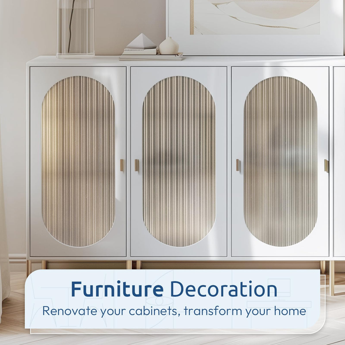 Rabbitgoo frosted glass film adds decorative privacy to spaces.