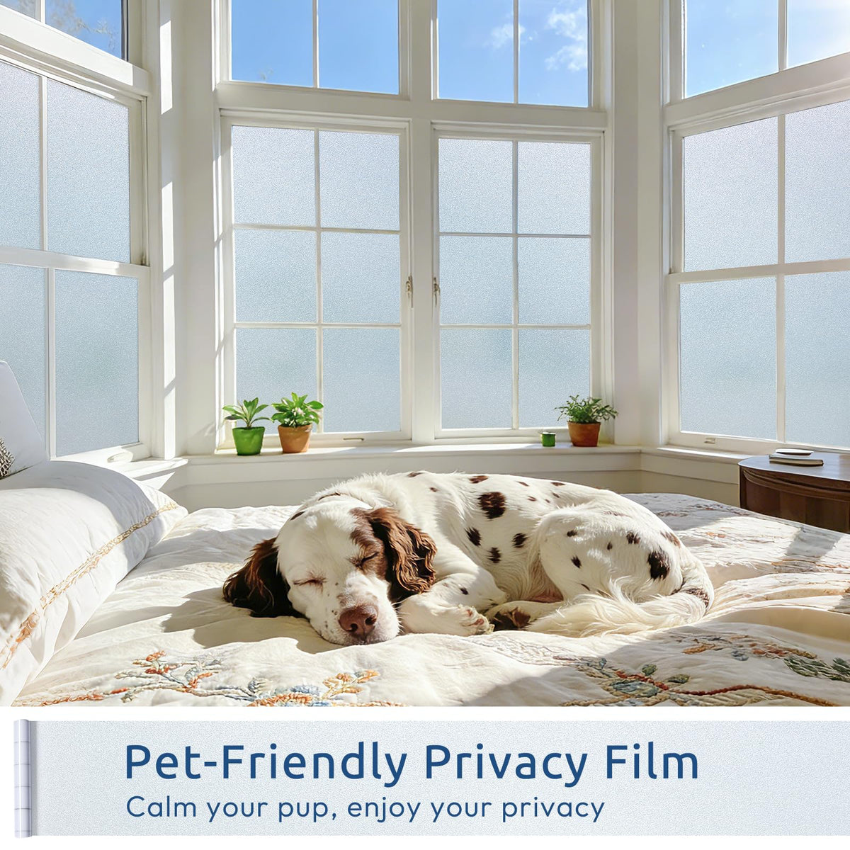 Rabbitgoo privacy film suited for bathroom windows