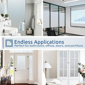 Rabbitgoo frosted glass film maintains privacy with modern look