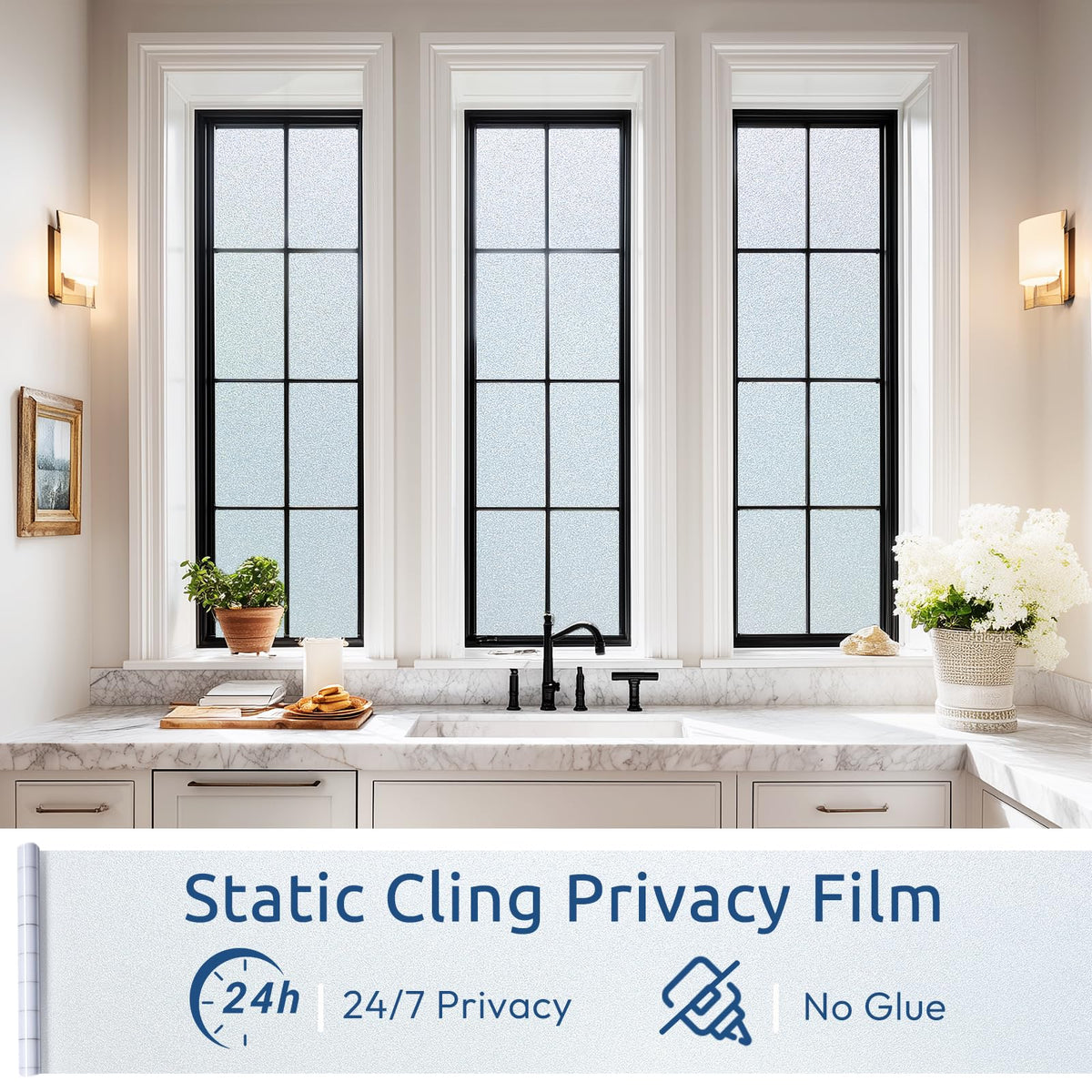 Rabbitgoo film applied to office door for privacy and style