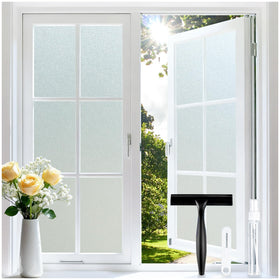 Rabbitgoo frosted privacy film with squeegee ready for bubble-free installation