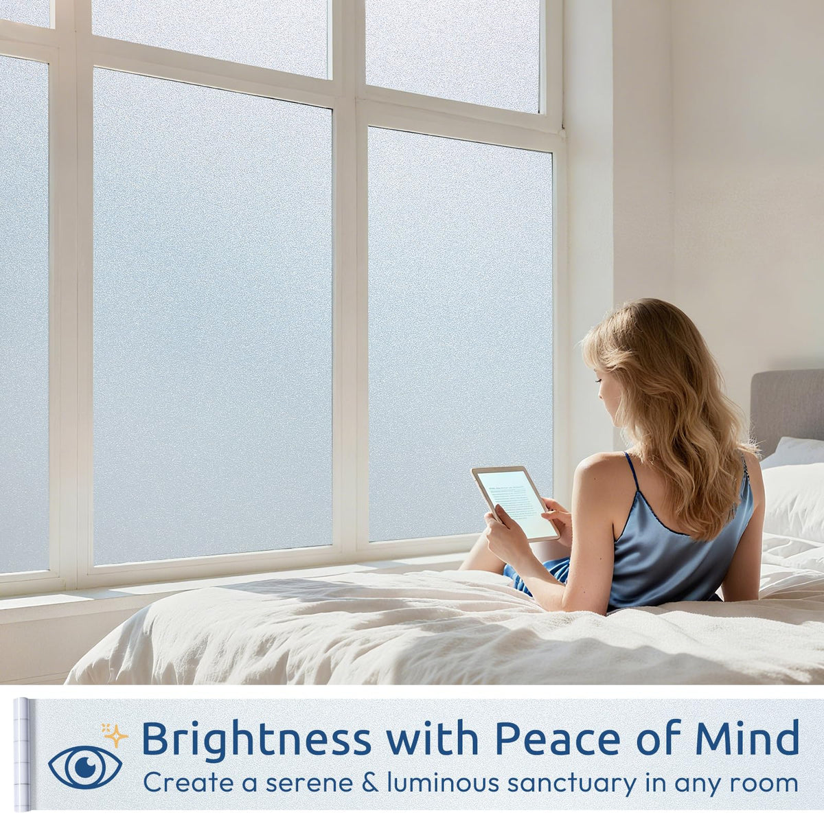Rabbitgoo frosted film blocks two-way privacy from both sides