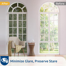 Rabbitgoo glare-reduction window film lowers glare while preserving natural light.
