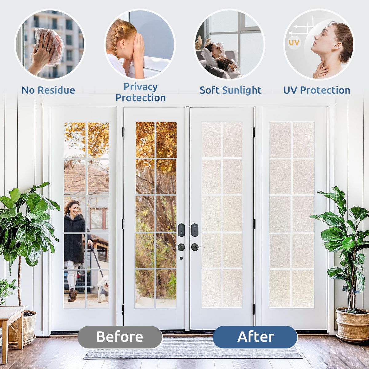 Rabbitgoo glare-reduction film creates a comfortable, well-lit space.
