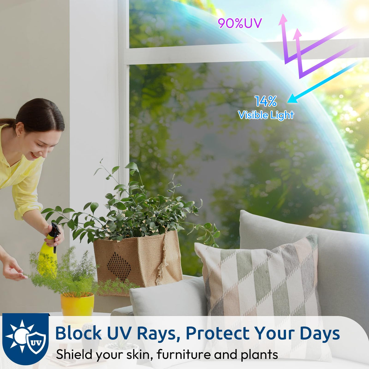 Rabbitgoo heat-control window film blocks infrared rays to keep interiors cooler.