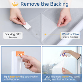 Rabbitgoo no-residue removal preserves glass readability.