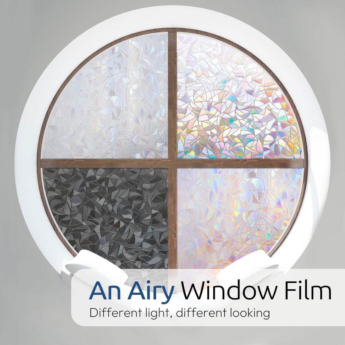 Rabbitgoo non-adhesive film sticks with static cling for reusable privacy.